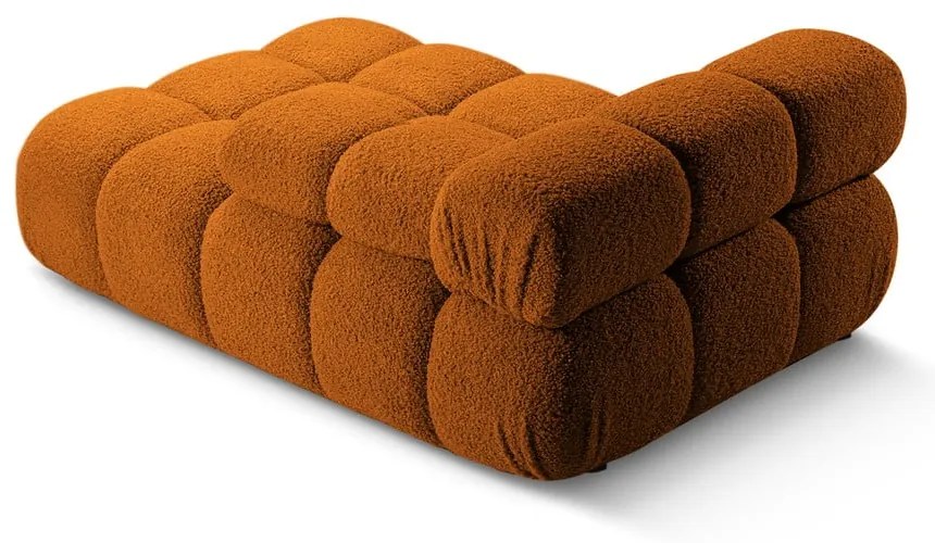 Pomarańczowy moduł sofy z materiału bouclé (prawostronny) Bellis – Micadoni Home