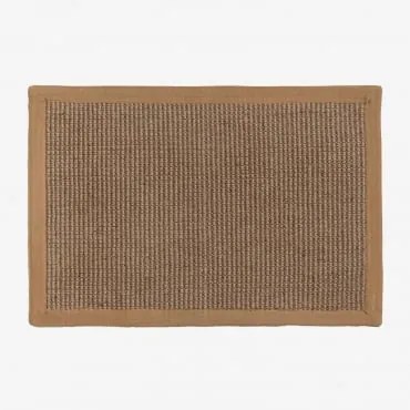 Prostokątny Wycieraczka 40x60 Z Juty Gimendy Brązowa Latte - Sklum