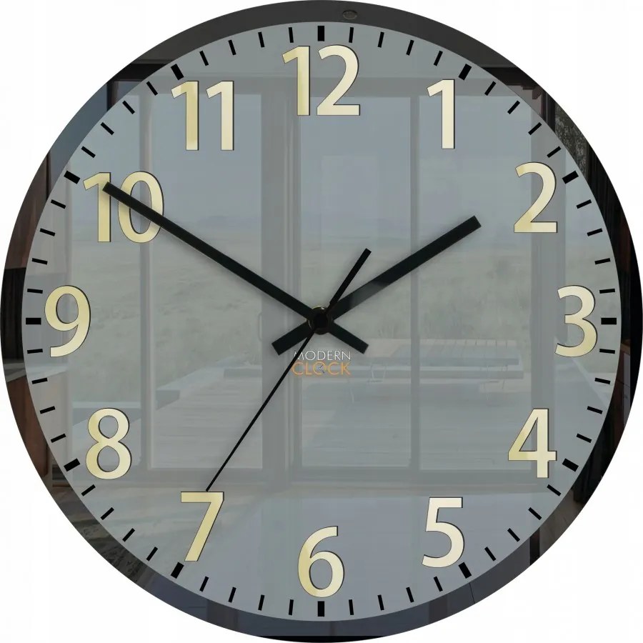 Zegar ścienny okrągły cichy nowoczesny akrylowy na ścianę duże cyfry loft