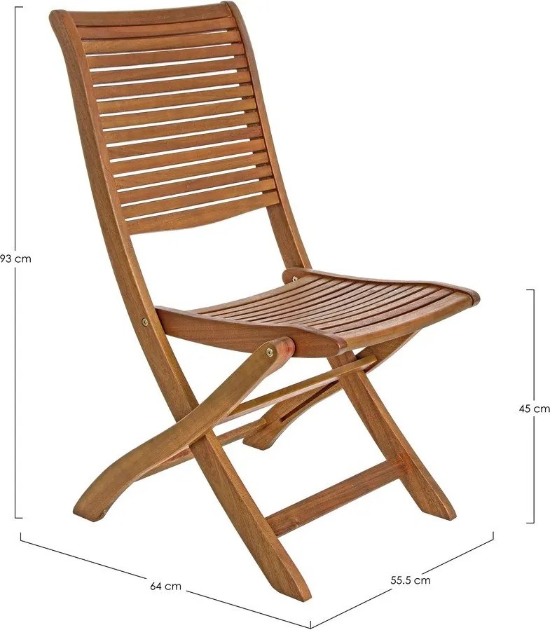 Drewniane krzesło ogrodowe w naturalnym kolorze Noemi – Bizzotto