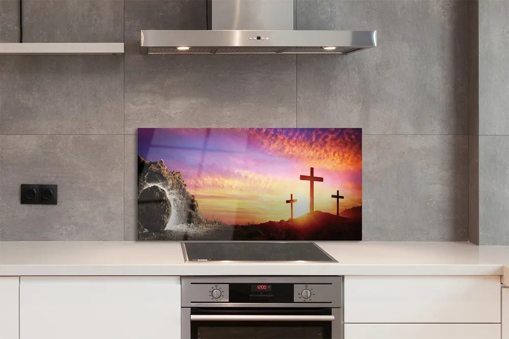 Szkło Ozdobne do Kuchni Grota z Widokiem na Krzyże