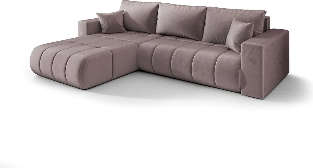 Narożnik BEDANTE MILO PREMIUM L Monolith 62 lewy z funkcją spania Mebel łączący wygodę i nowoczesny design