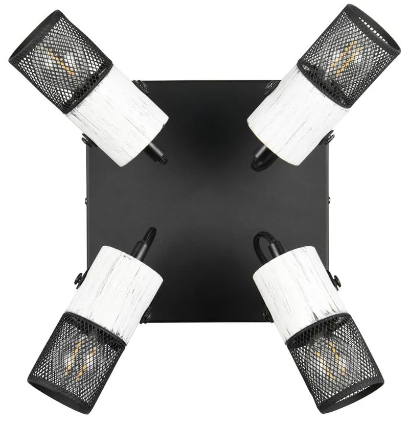 Czarno-biała lampa punktowa ø 9 cm Tosh – Trio
