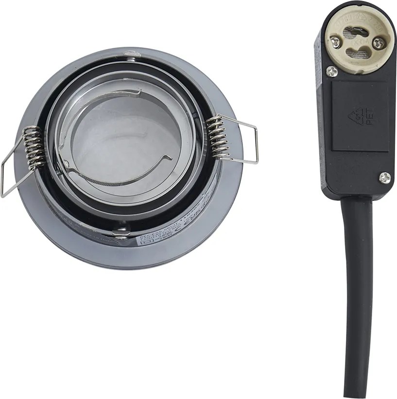 Zestaw 6 nowoczesnych reflektorów wpuszczanych Gunmetal Regulowane IP44 - Chuck