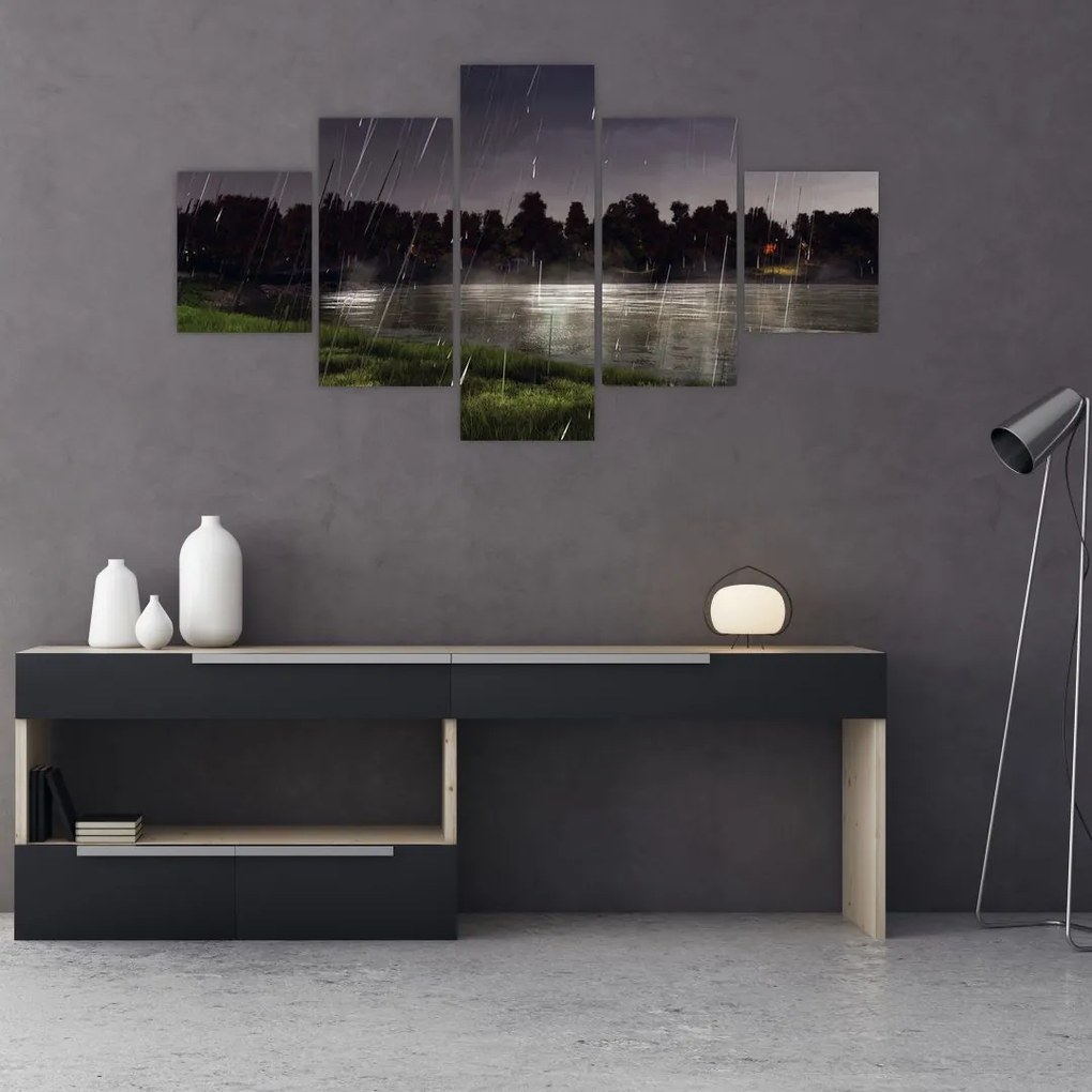 Obraz - Deszczowy wieczór (125x70 cm)