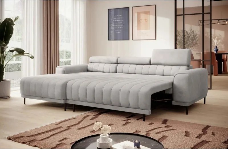 Narożnik CALDO S/MINI Lewostronny z funkcją spania wolnostojąca w tkaninie RUN AGAIN 80 WERSAL