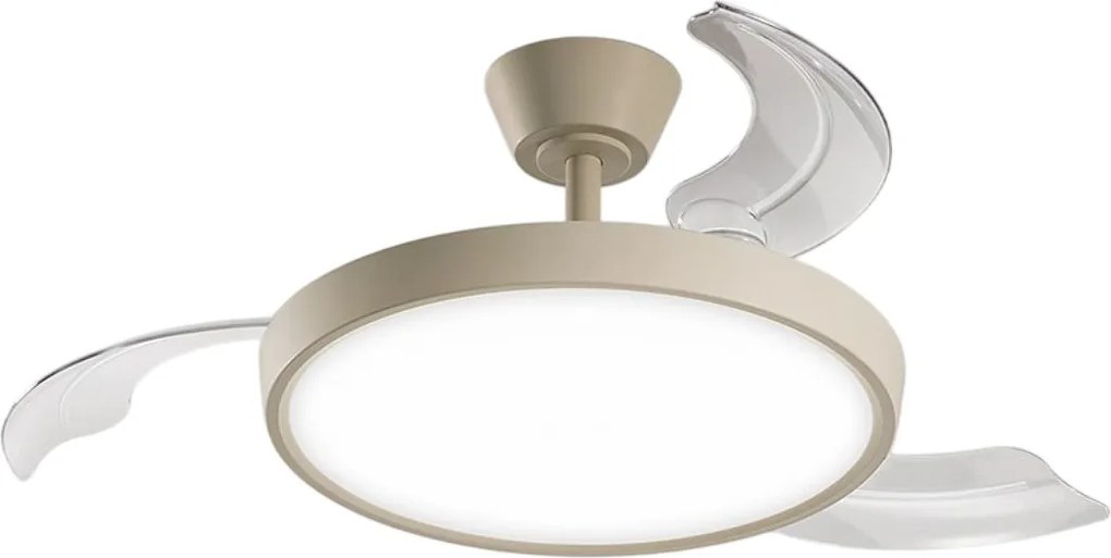 Wentylator sufitowy Perenz 7196 R CT Sand z oświetleniem - Ø 106 cm, 3 łopatki, 6 prędkości, silnik prądu stałego 40 W, cichy