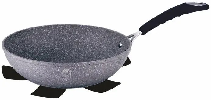 Szara patelnia typu wok na każdy typ kuchenki 28cm T0-G91