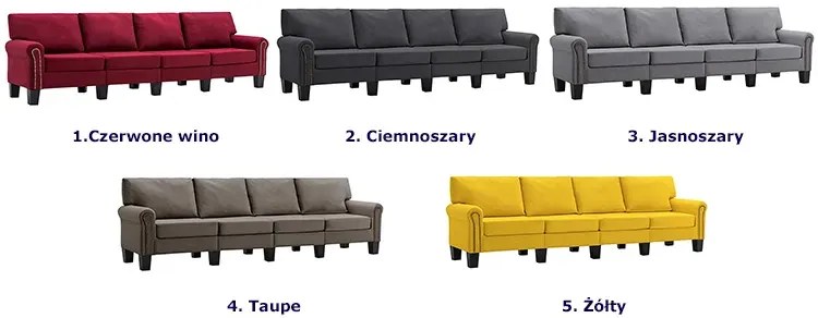 Czteroosobowa ciemnoszara sofa - Alaia 4X