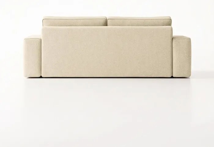 Sofa z Funkcją Spania CAMELIA Beżowa Boucle Japandi