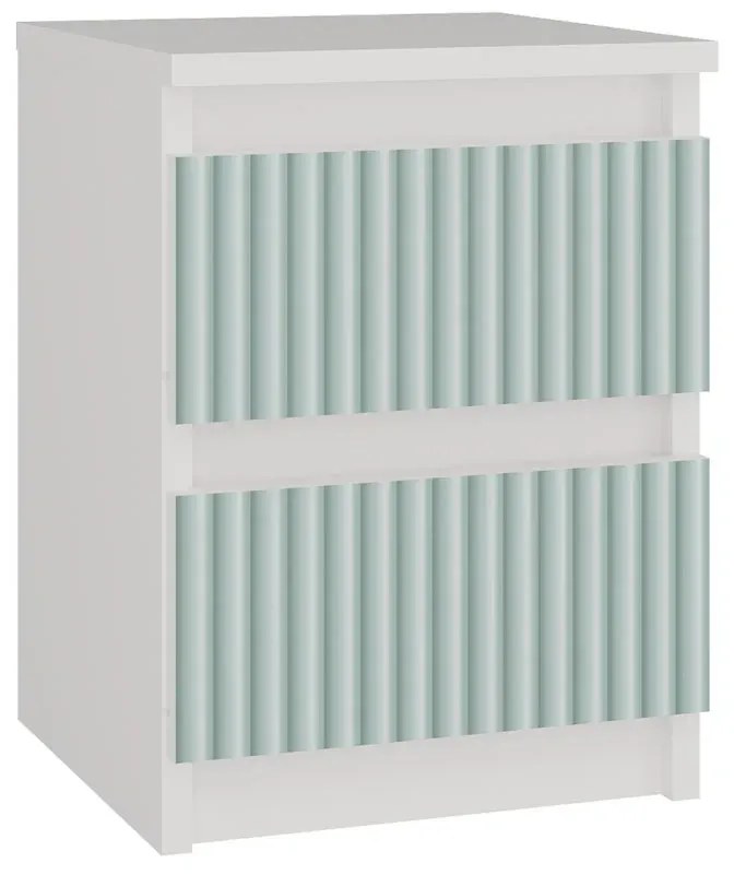 Szafka nocna do pokoju dziecięcego biały + miętowy G6-B00