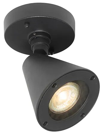 Zewnetrzna Nowoczesna lampa ścienna zewnętrzna czarna IP44 regulowana - Ciara Nowoczesny Oswietlenie zewnetrzne