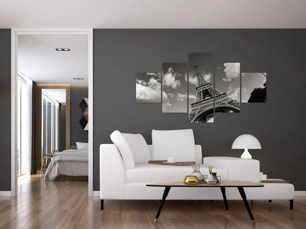 Obraz - Wieża Eiffla w Paryżu (125x70 cm)