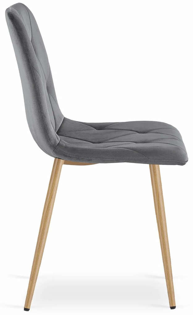 Zestaw stół NP 120x80 Dąb Sonoma + 4 krzesła LIBRA szare