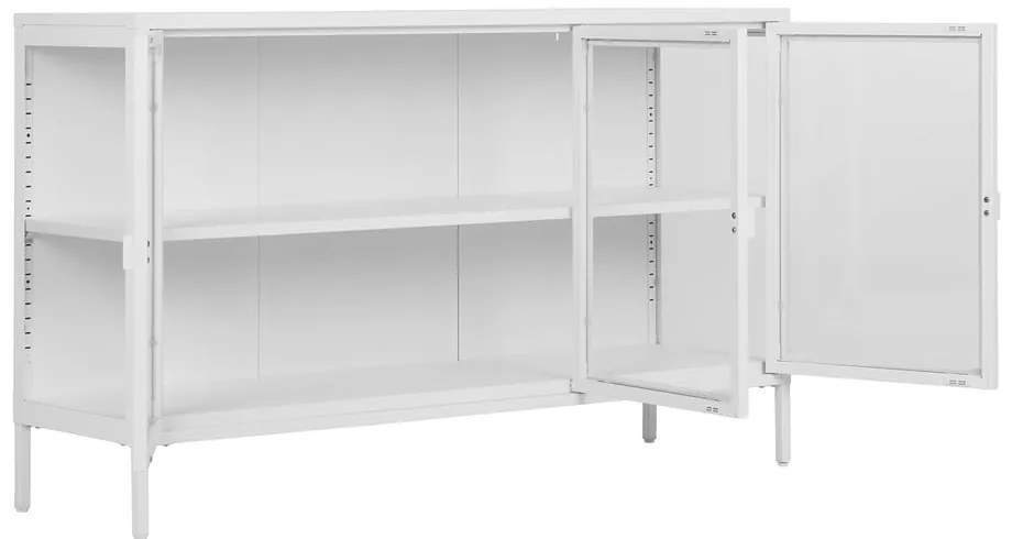 Biała metalowa witryna 140x85 cm Brisbane – House Nordic