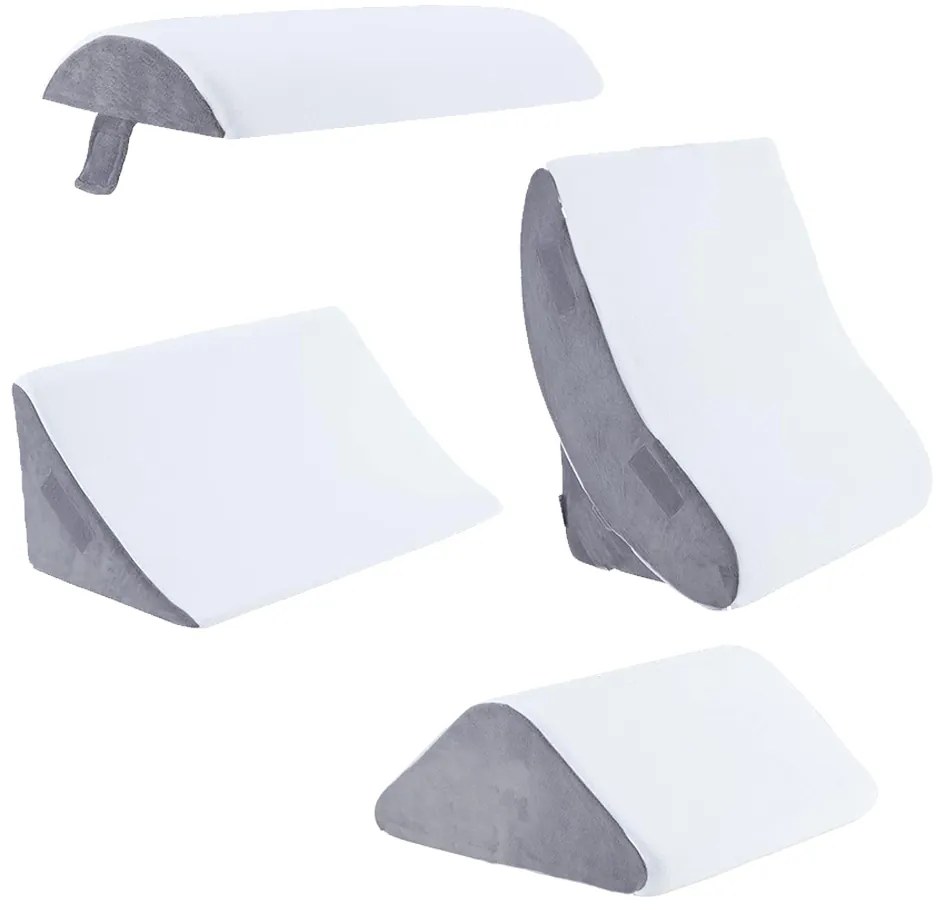 Zestaw ortopedycznych poduszek do oparcia pleców, szyi i nóg, 4-częściowy