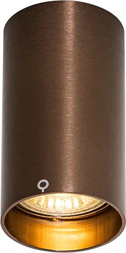 Inteligentny reflektor natynkowy ciemny brąz z Wifi GU10 50 mm - Tuba