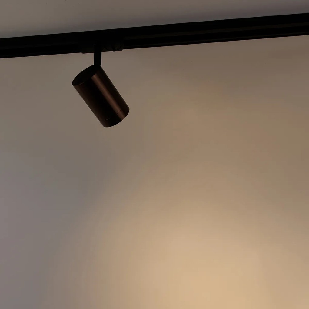 Nowoczesny reflektor szynowy jednofazowy ciemny brąz - Jeana