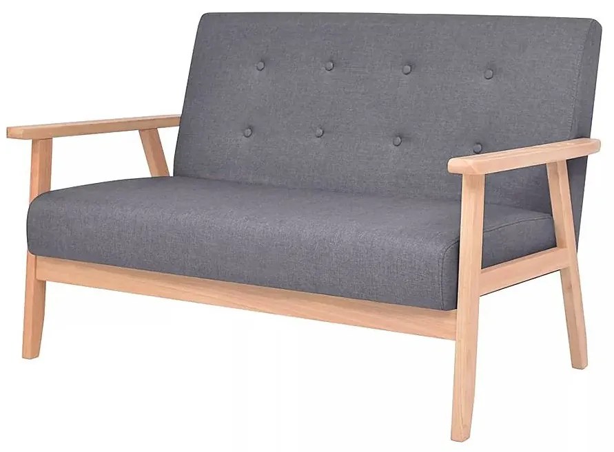 2-osobowa ciemnoszara sofa retro - Garner 2X