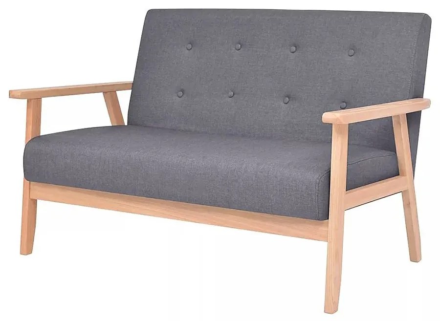 2-osobowa ciemnoszara sofa retro Sixo