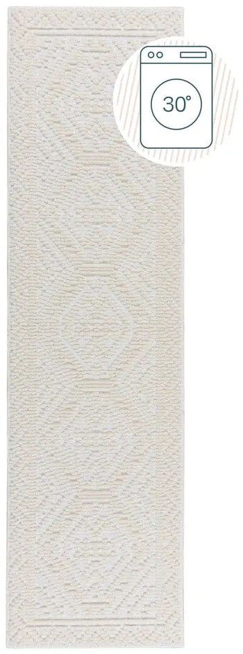 Kremowy chodnik z szenilu odpowiedni do prania 60x240 cm Jaipur – Flair Rugs