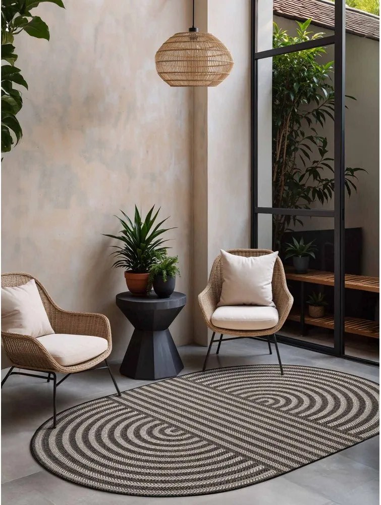 Czarny/kremowy dywan odpowiedni na zewnątrz 160x230 cm Haringey Woodfield – Ted Baker