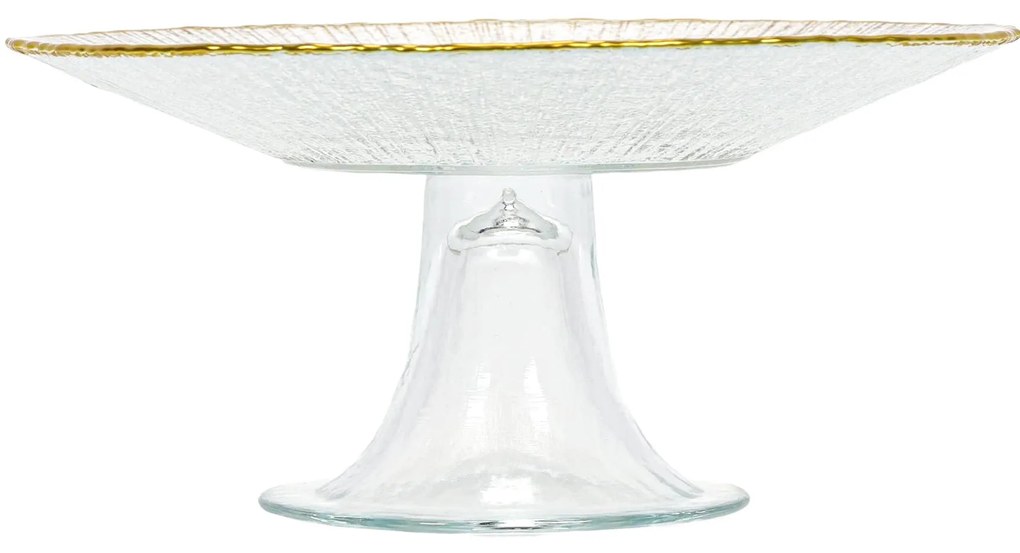 Patera na ciasto ze złotą obwódką DATURA, 21 cm