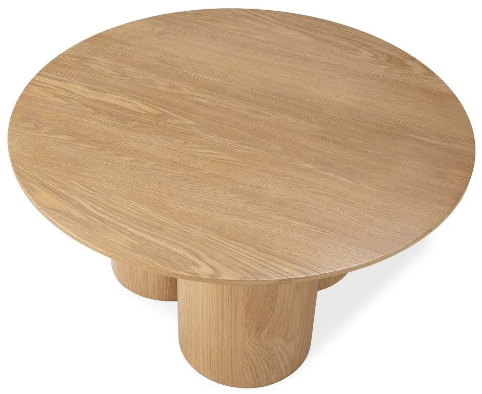 Okrągły stolik w dekorze dębu w naturalnym kolorze ø 80 cm Lua – MOME