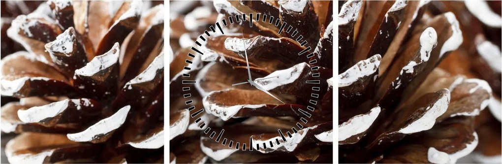 Obraz - Pączki (z zegarem) (90x30 cm)