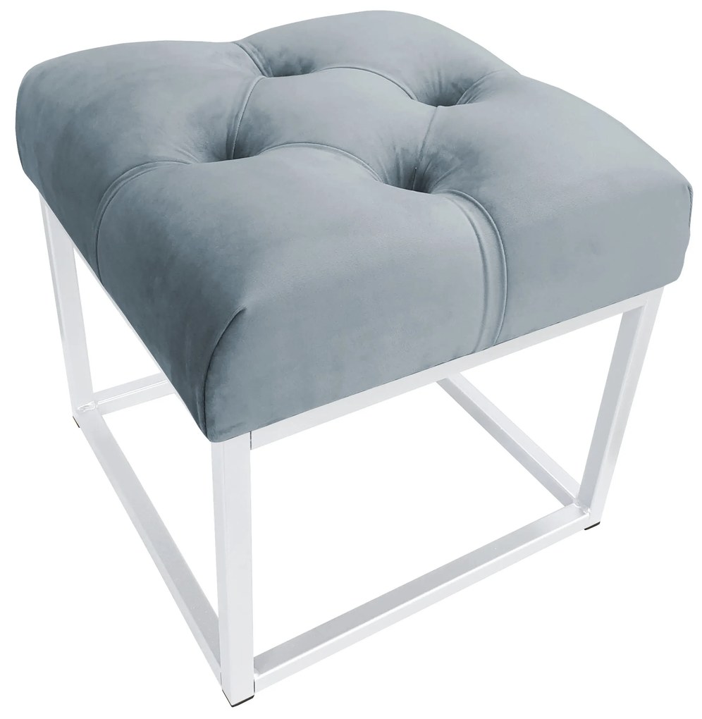 Pufa CHESTERFIELD LOFT ławka postawa biała BL06