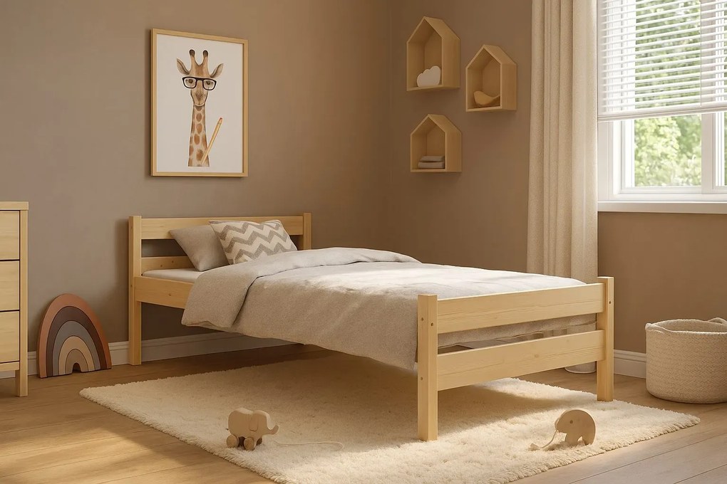 Łóżko młodzieżowe KOX-BED 80x180 sosna naturalna KOCOT KIDS
