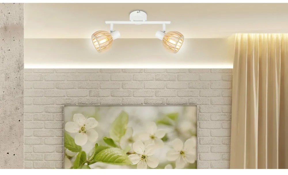 Biało-naturalna lampa sufitowa ø 10 cm Atarri – Candellux Lighting