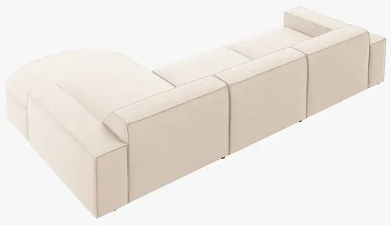 OUTLET Narożnik prawostronny sofa narożna 284/166/70 beż welur Jodie od Micadoni