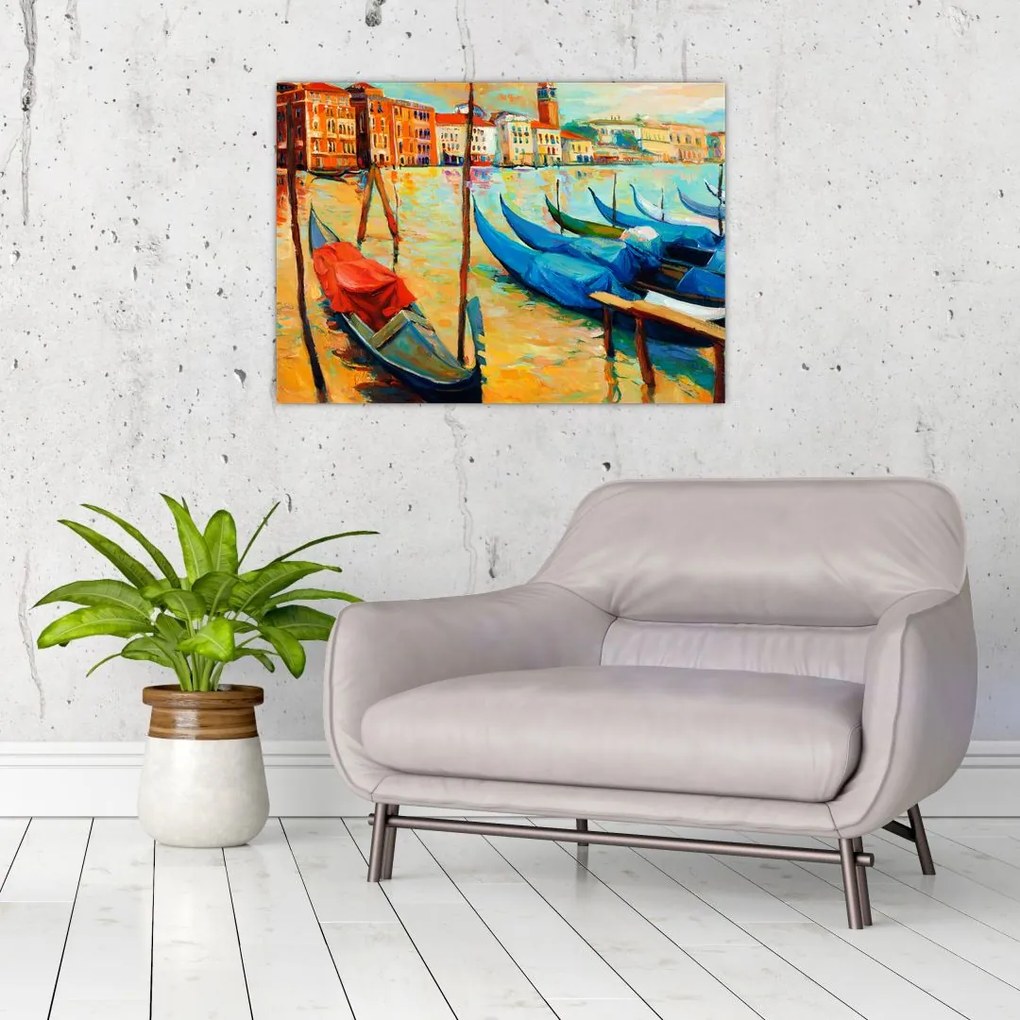 Obraz - Port w Wenecji (70x50 cm)