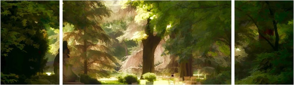 Obraz parku (170x50 cm)