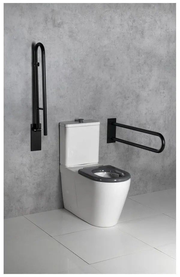 Uchwyt ścienny ze stali nierdzewnej do łazienki 83 cm Handicap U – Sapho