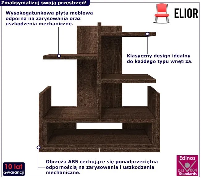 Nadstawka na biurko brązowy dąb x H5-K24