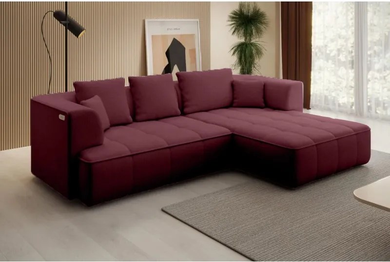 Narożnik ALBIO S z elektryczną regulacją siedziska funkcja spania WERSAL