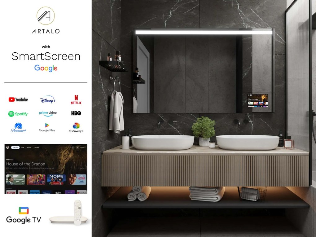 LED lustro do łazienki z oświetleniem M12 premium