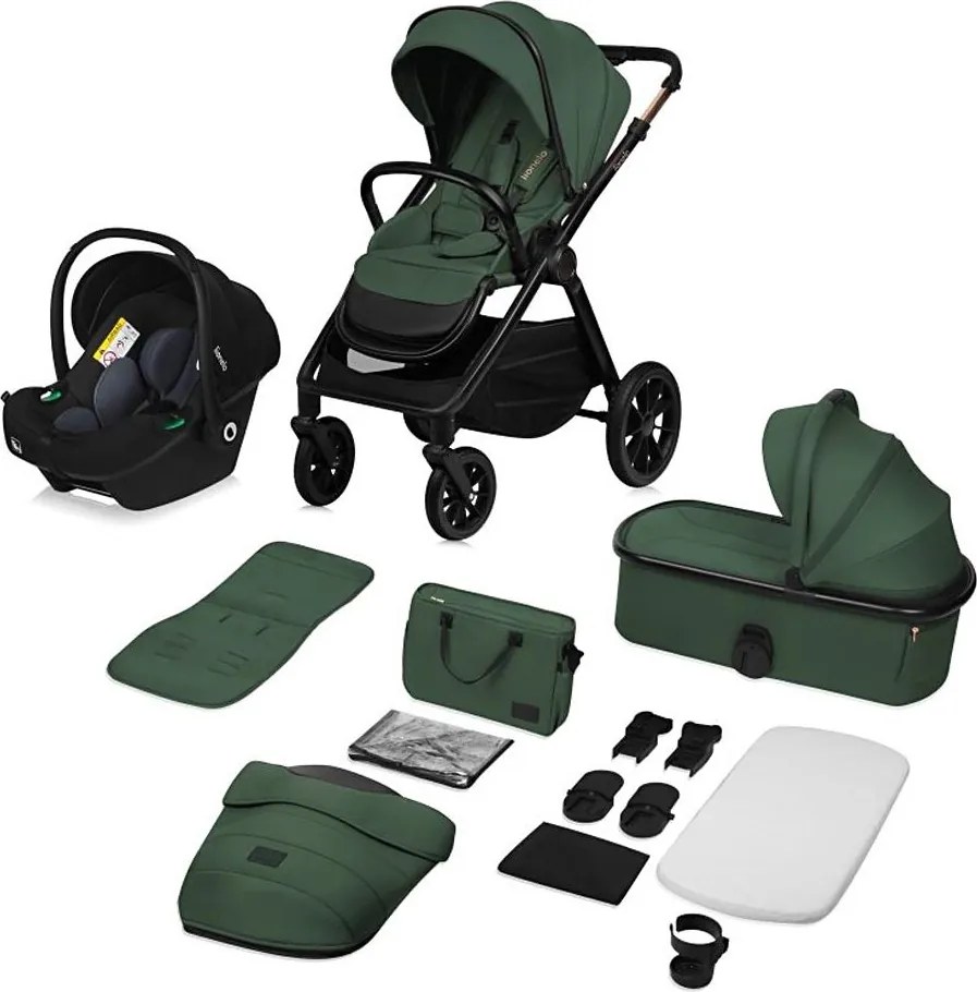 Lionelo - Wózek wielofunkcyjny 3w1 LAYLA Green Forest