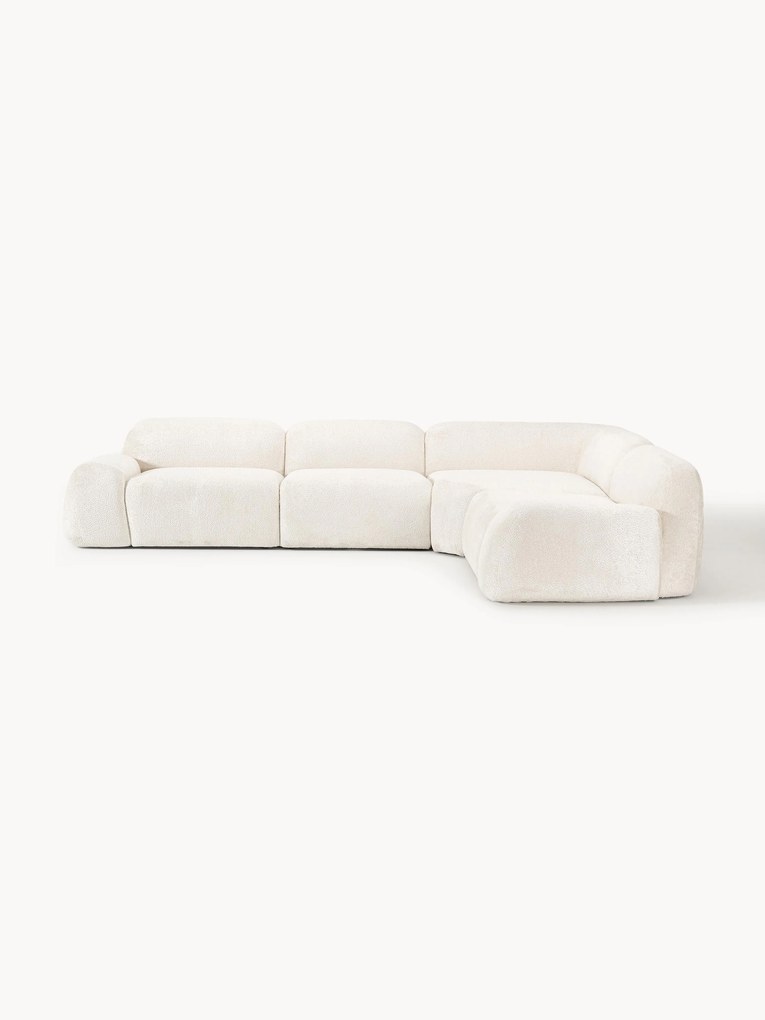 Narożna sofa modułowa Teddy-Bouclé Wolke (4-osobowa)