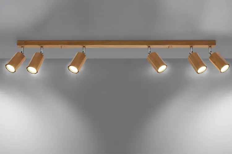 Loftowy plafon z sześcioma reflektorami - S476 M2-W43