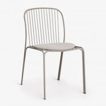 Krzesło Ogrodowe Ze Stali Anerina Moka Brown - Sklum