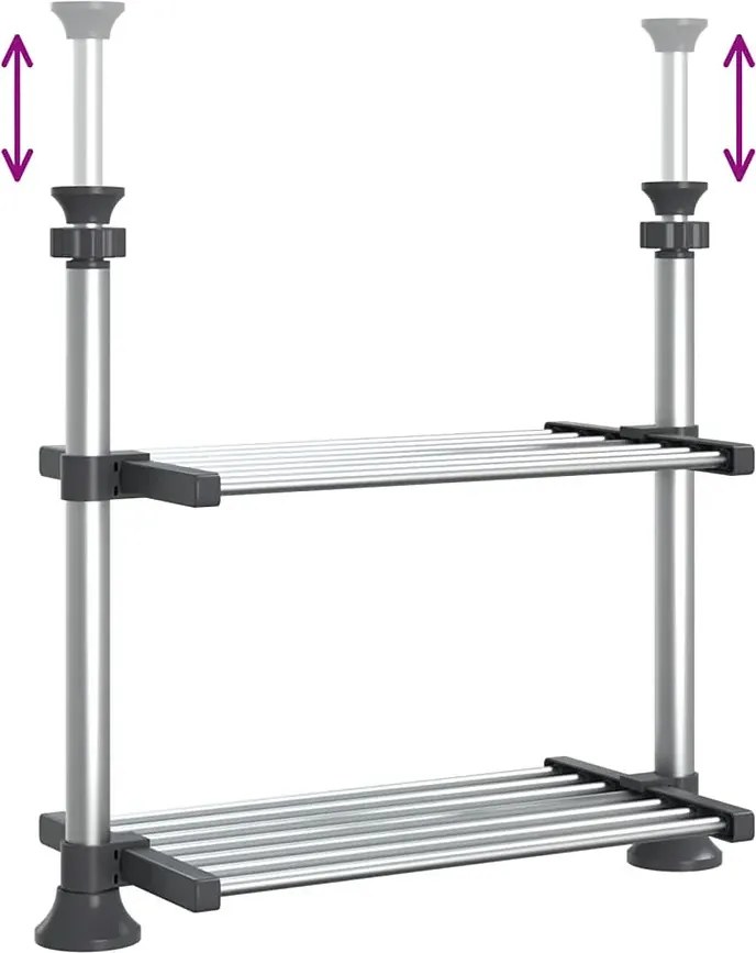 Regulowany aluminiowy regał kuchenny na blat - Rivia
