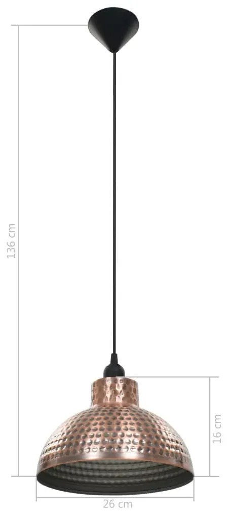 Komplet dwóch metalowych lamp wiszących - EX16 F8-E62