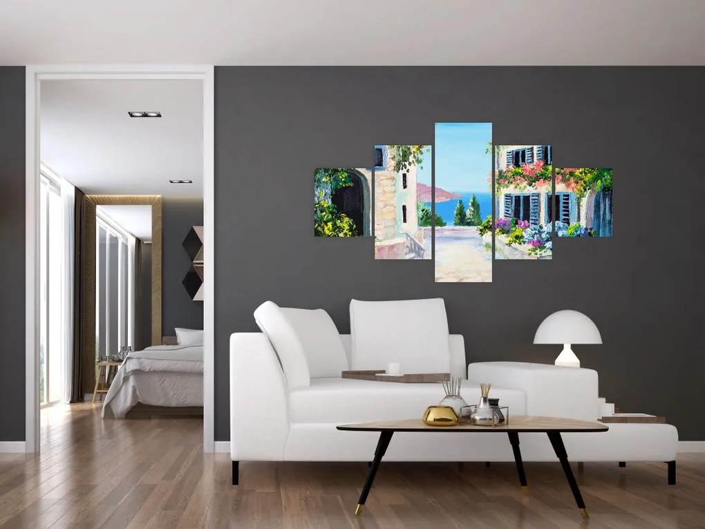Obraz - Grecka aleja, obraz olejny (125x70 cm)