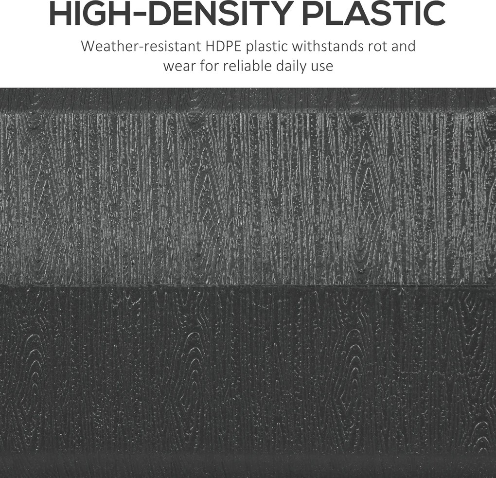 Outsunny Stojak na parasol do 40 kg - z uchwytem, kwadratowy, Czarny