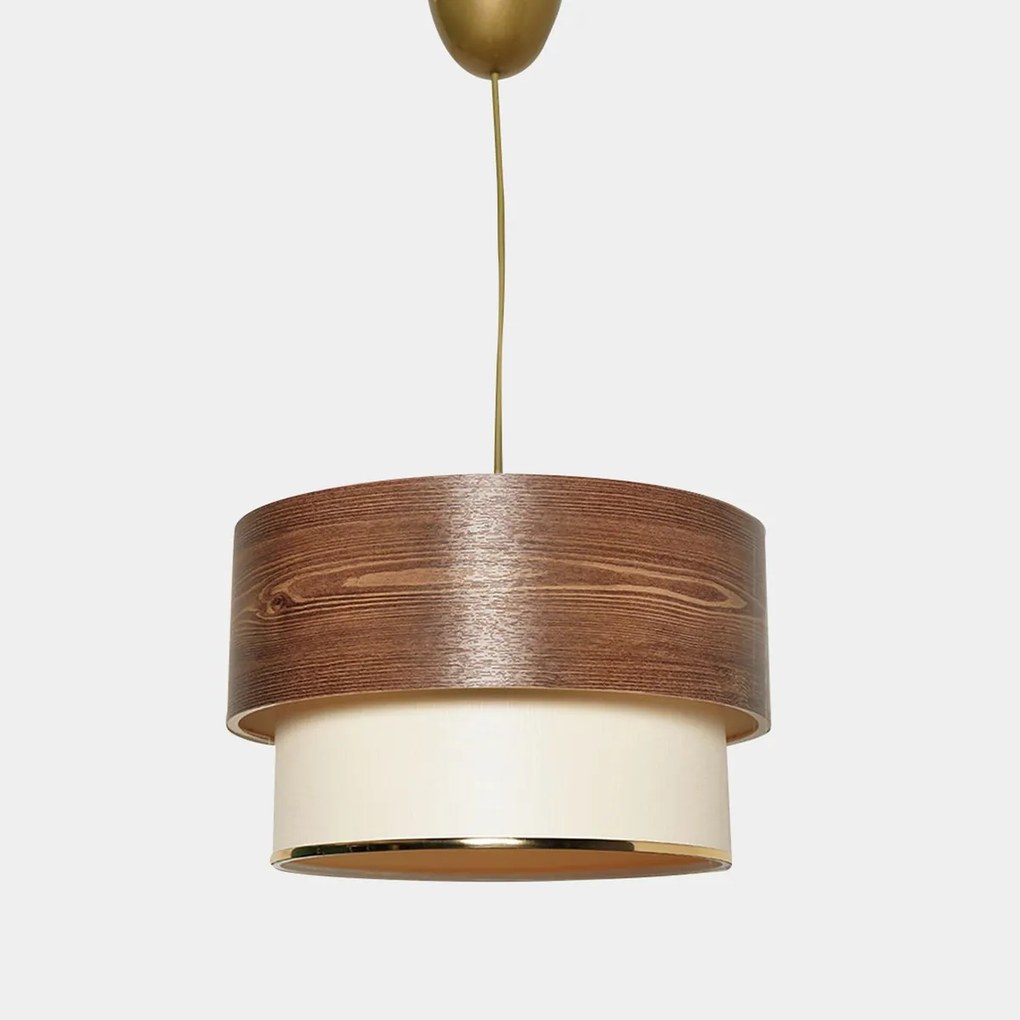 Lampa wisząca TM123 brązowa, kremowa