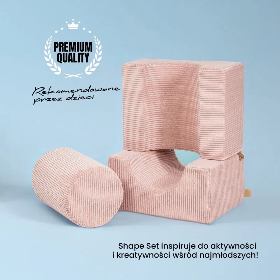 Aesthetic shape set 3-elementowy, pudrowy róż - meowbaby®