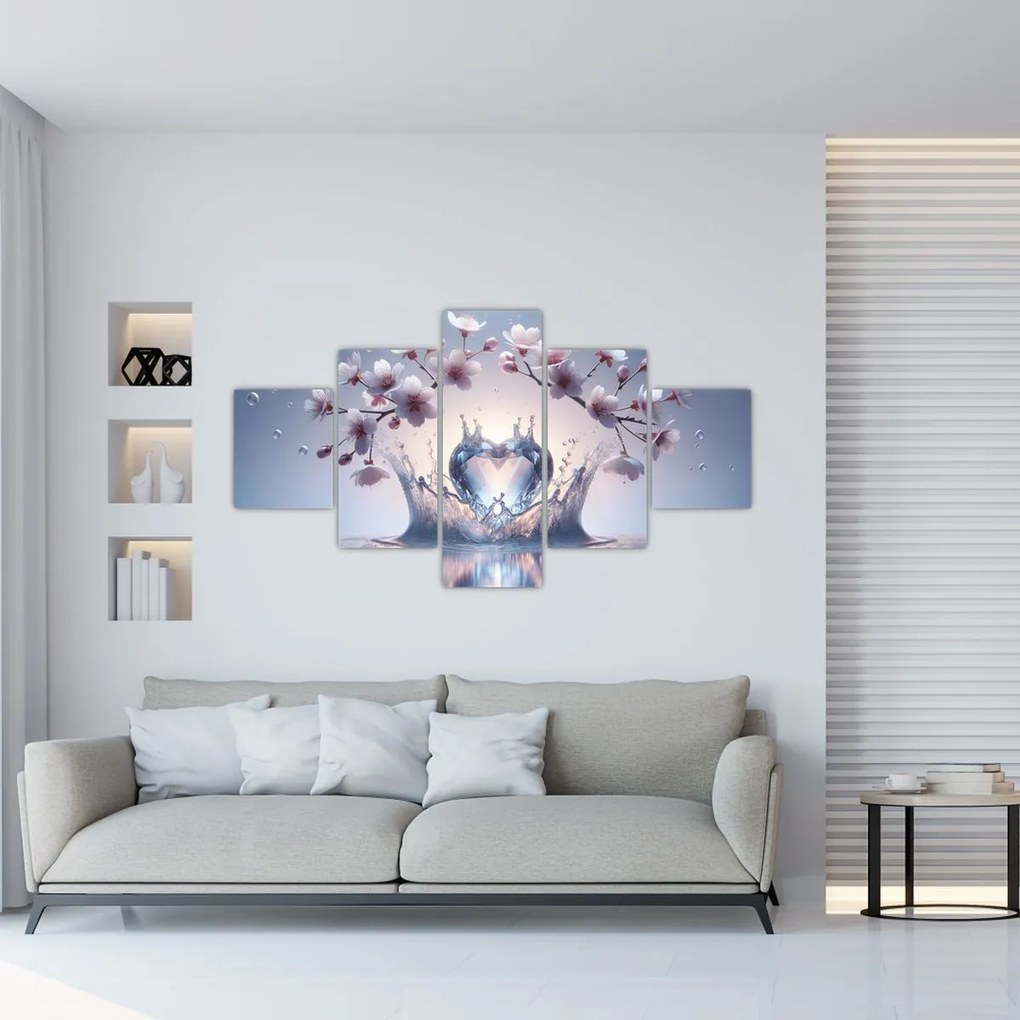 Obraz - Diamentowe serce (125x70 cm)